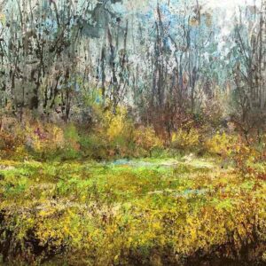 Bosrand Veluwe schilderij