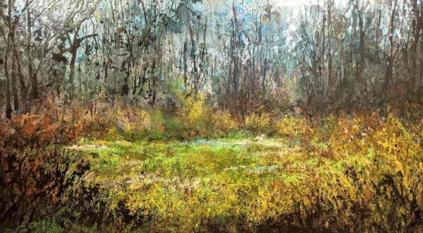 Bosrand Veluwe schilderij