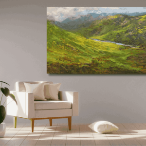 Cambrian mountain artwork Wim van de Wege interior